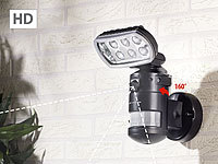 VisorTech HD-IP-Kamera m. LED-Flutlicht, 8 W, Bewegungsverfolgung, SD-Aufz., App; Kamera-Attrappen Kamera-Attrappen Kamera-Attrappen Kamera-Attrappen 