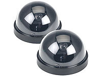 VisorTech 2er-Set Überwachungskamera-Attrappen Dome-Form