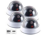 VisorTech 4er-Set Dome-Überwachungskamera-Attrappen, durchsichtiger Kuppel, LED; Überwachungskameras (Funk) Überwachungskameras (Funk) Überwachungskameras (Funk) Überwachungskameras (Funk) 