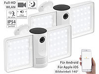 VisorTech 2er-Set Full-HD-IP-Überwachungskameras mit LED-Strahler, WLAN, App; Überwachungskameras (Funk) Überwachungskameras (Funk) Überwachungskameras (Funk) Überwachungskameras (Funk) 