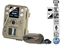 VisorTech HD-Mini-Wildkamera mit Farbdisplay & Infrarot-Nachtsicht, 12 MP, IP66; Überwachungskameras (Funk) Überwachungskameras (Funk) 