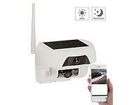 VisorTech HD-IP-Kamera mit Akku & Solar-Panel, Bewegungssensor, Nachtsicht, IP55; GSM-Funk-Alarmanlagen 