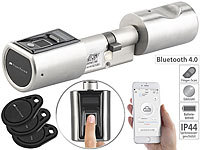 VisorTech Elektronischer Tür-Schließzylinder, Fingerabdruck-Scanner, Transponder