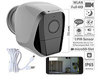 VisorTech Full-HD-IP-Überwachungskamera mit App, IR-Nachtsicht, PIR-Sensor, IP65; Kamera-Attrappen Kamera-Attrappen Kamera-Attrappen Kamera-Attrappen 