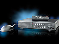 VisorTech Profi-Überwachungssystem mit HDD-Recorder & 4 CCD-Kameras; Kamera-Attrappen 