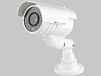 VisorTech Profi-Überwachungskamera-Attrappe/Dummy mit LED; Überwachungskameras (Funk) Überwachungskameras (Funk) 