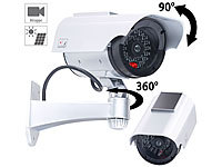 VisorTech Überwachungskamera-Attrappe mit Signal-LED, Solar und Akkubetrieb; Überwachungskameras (Funk) Überwachungskameras (Funk) Überwachungskameras (Funk) 