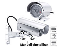 VisorTech Überwachungskamera-Attrappe mit Bewegungssensor und Signal-LED
