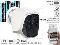 VisorTech IP-HD-Überwachungskamera mit App, IP65, bis 6 Monate Stand-by, 4 Akkus; Wildkameras Wildkameras Wildkameras Wildkameras 