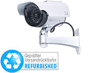 VisorTech Überwachungskamera-Attrappe mit Signal-LED, Versandrückläufer; Überwachungskameras (Funk) 