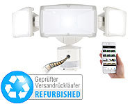 VisorTech HD-IP-Überwachungskamera LED-Strahler, PIR-Sensor (Versandrückläufer); LED-Lampen mit Kamera 