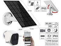 VisorTech IP-HD-Überwachungskamera mit Solarpanel; GSM-Funk-Alarmanlagen 