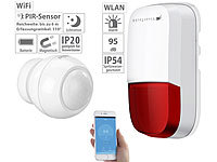 VisorTech WLAN-Outdoor-Sirene für ELESION,Akku, WLAN, 95 dB, PIR-Sensor, IP54; GSM-Funk-Alarmanlagen GSM-Funk-Alarmanlagen GSM-Funk-Alarmanlagen GSM-Funk-Alarmanlagen 