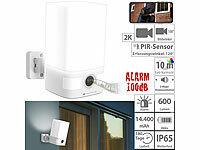 VisorTech 2K-Akku-Überwachungskamera, LED-Licht 600 lm, Alarm, WLAN, App, IP65; Überwachungskameras (Funk) 