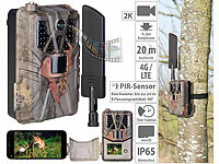 VisorTech 4G/LTE-Akku-Wildkamera mit 2K-Auflösung, PIR-Sensor, Nachtsicht, App; Wildkameras Wildkameras Wildkameras Wildkameras 