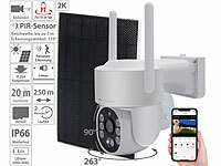 VisorTech 2K-Funk-Pan-Tilt-Kamera mit Solarpanel für Rekorder DSC-500.nvr & -V2