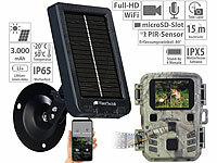 VisorTech WLAN-2K-Wildkamera mit Akku-Solarpanel, PIR, Nachtsicht, 3.000 mAh; Wildkameras Wildkameras Wildkameras Wildkameras 