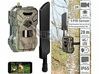 VisorTech 4G/LTE-Wildkamera mit 2K-Auflösung, 30 MP, PIR-Sensor, No-Glow-IR-LEDs; Wildkameras Wildkameras Wildkameras Wildkameras 